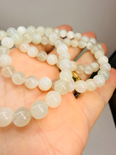Load image into Gallery viewer, Natural Rainbow Moonstone Round Bead Bracelet – AAA+ Quality