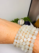 Load image into Gallery viewer, Natural Rainbow Moonstone Round Bead Bracelet – AAA+ Quality