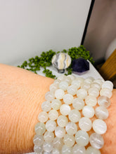 Load image into Gallery viewer, Natural Rainbow Moonstone Round Bead Bracelet – AAA+ Quality
