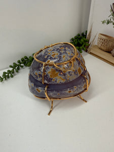 Natural Agate Geode box - jewelry box, trinket box or display piece