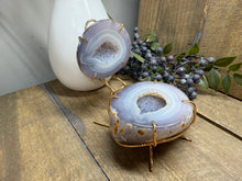 Load image into Gallery viewer, Natural Agate Geode box - jewelry box, trinket box or display piece