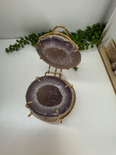 Load image into Gallery viewer, Natural Agate Geode box - jewelry box, trinket box or display piece