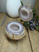 Load image into Gallery viewer, Natural Agate Geode box - jewelry box, trinket box or display piece