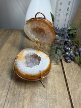 Load image into Gallery viewer, Natural Agate Geode box - jewelry box, trinket box or display piece