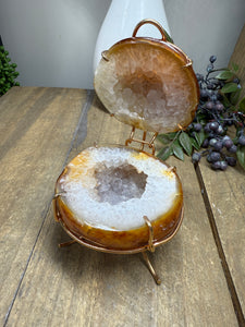 Natural Agate Geode box - jewelry box, trinket box or display piece