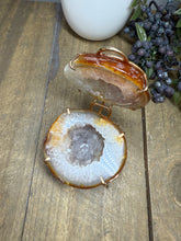 Load image into Gallery viewer, Natural Agate Geode box - jewelry box, trinket box or display piece