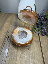 Load image into Gallery viewer, Natural Agate Geode box - jewelry box, trinket box or display piece
