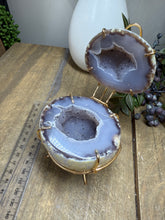 Load image into Gallery viewer, Natural Agate Geode box - jewelry box, trinket box or display piece