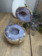 Load image into Gallery viewer, Natural Agate Geode box - jewelry box, trinket box or display piece
