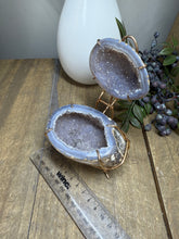 Load image into Gallery viewer, Natural Agate Geode box - jewelry box, trinket box or display piece