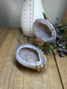 Natural Agate Geode box - jewelry box, trinket box or display piece