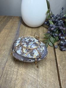 Natural Agate Geode box - jewelry box, trinket box or display piece