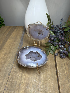 Natural Agate Geode box - jewelry box, trinket box or display piece
