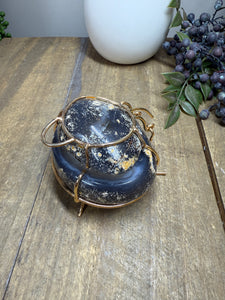 Natural Agate Geode box - jewelry box, trinket box or display piece