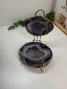 Natural Agate Geode box - jewelry box, trinket box or display piece