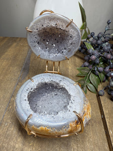 Natural Agate Geode box - jewelry box, trinket box or display piece