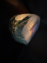 Load image into Gallery viewer, Natural Agate Tea Light Candle Holder – Crystal Home Décor &amp; Gift