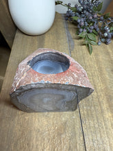 Load image into Gallery viewer, Natural Agate Tea Light Candle Holder – Crystal Home Décor &amp; Gift