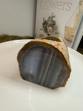Load image into Gallery viewer, Natural Agate Tea Light Candle Holder – Crystal Home Décor &amp; Gift