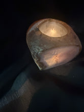 Load image into Gallery viewer, Natural Agate Tea Light Candle Holder – Crystal Home Décor &amp; Gift