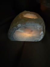 Load image into Gallery viewer, Natural Agate Tea Light Candle Holder – Crystal Home Décor &amp; Gift