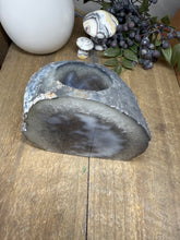 Load image into Gallery viewer, Natural Agate Tea Light Candle Holder – Crystal Home Décor &amp; Gift