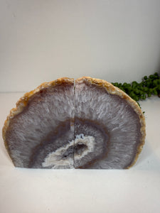 Natural Agate book ends