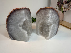Natural Agate book ends