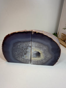 Natural Agate book ends
