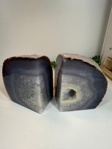 Natural Agate book ends
