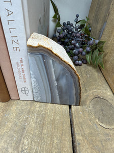 Natural Agate book ends