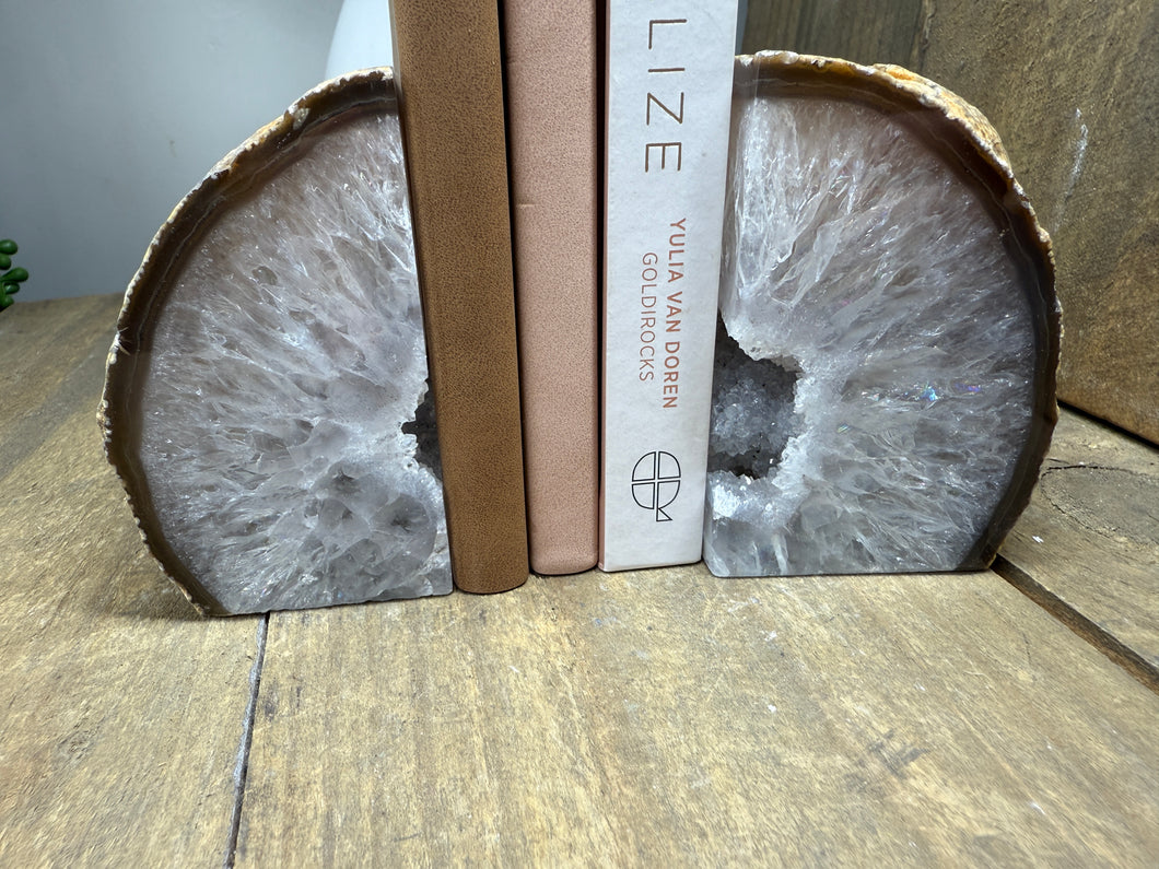 Natural Agate book ends