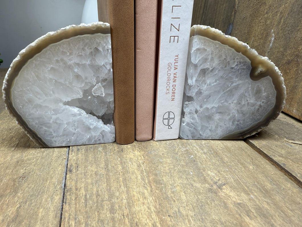 Natural Agate book ends