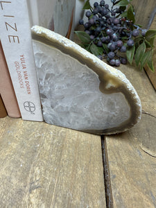 Natural Agate book ends