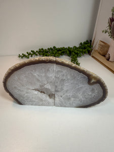 Natural Agate book ends