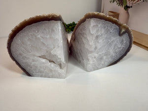 Natural Agate book ends