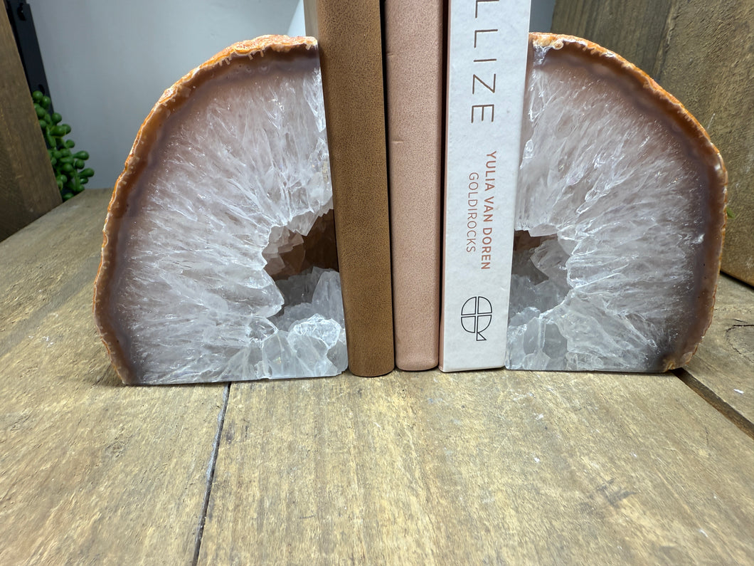 Natural Agate book ends