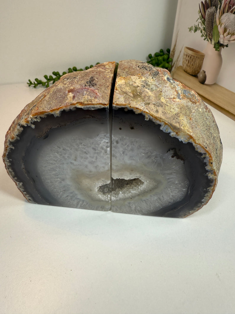 Natural Agate book ends
