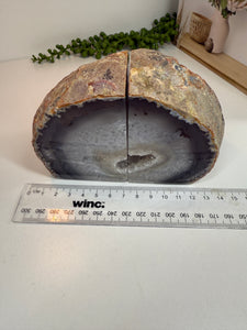 Natural Agate book ends