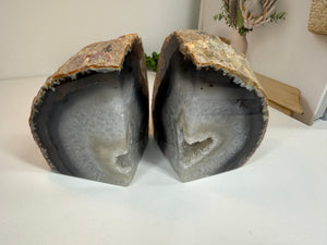 Natural Agate book ends