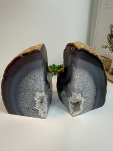 Natural Agate book ends