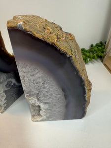 Natural Agate book ends