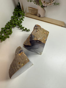 Natural Agate book ends