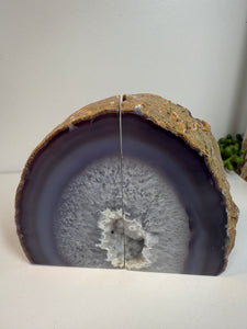 Natural Agate book ends
