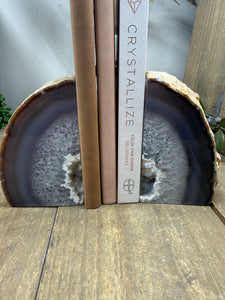 Natural Agate book ends