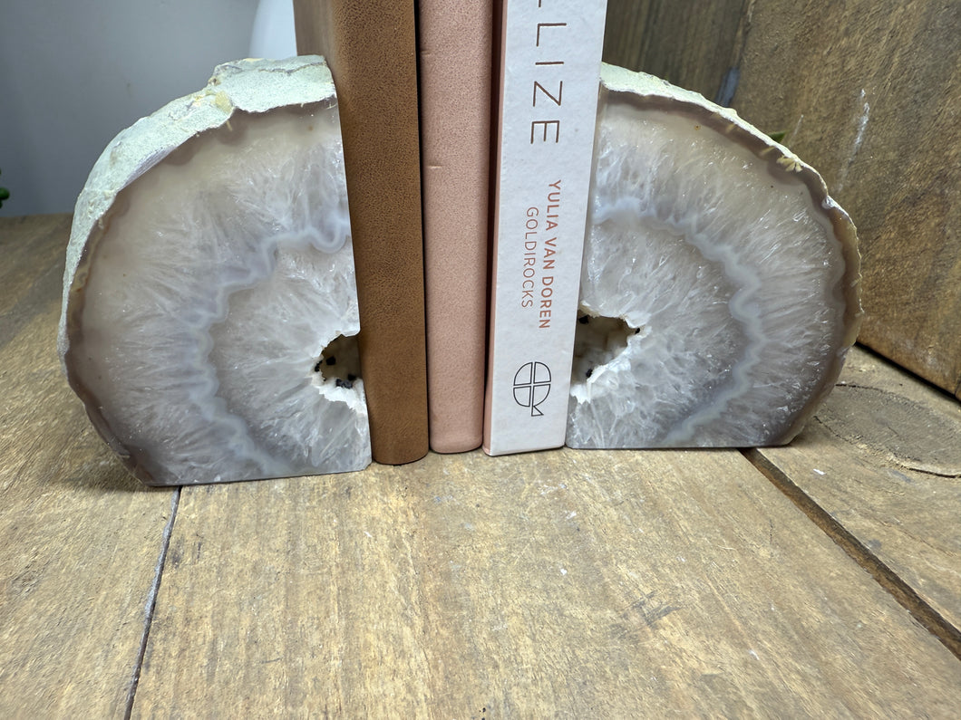 Natural Agate book ends