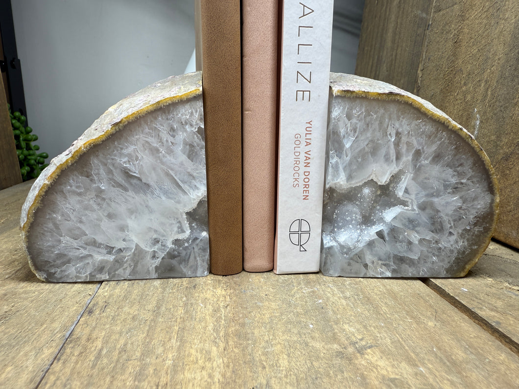 Natural Agate book ends