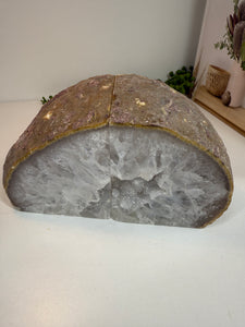 Natural Agate book ends
