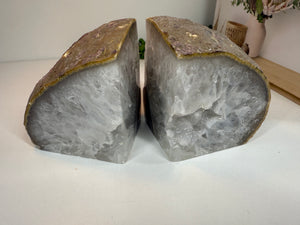 Natural Agate book ends