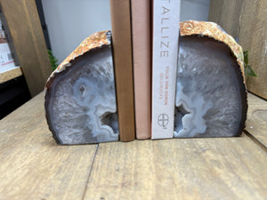 Natural Agate book ends